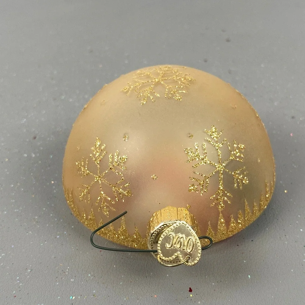 Old World Christmas Glass Ornaments Inside Art Santa Fireplace & Cottage House